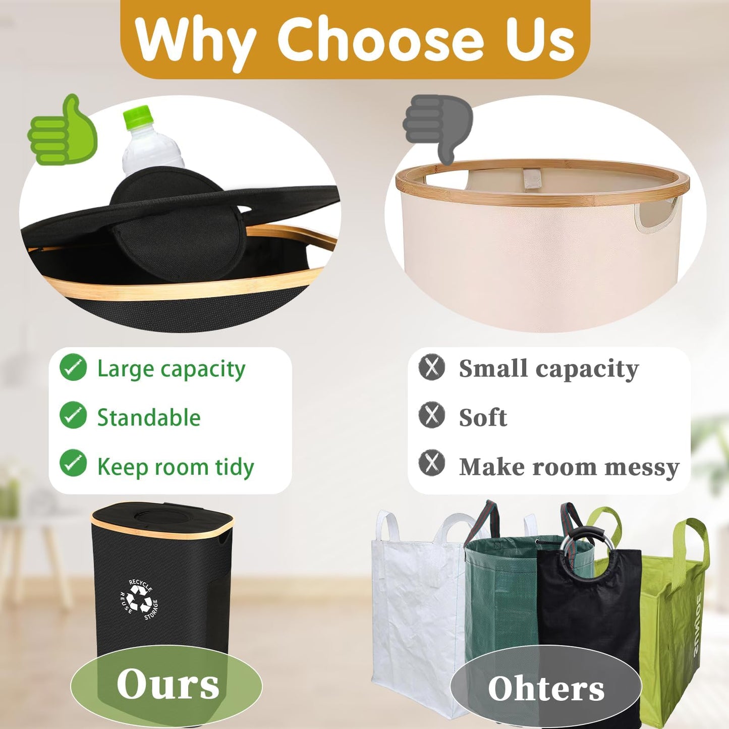 Posoda za recikliranje steklenic za shranjevanje v kuhinji